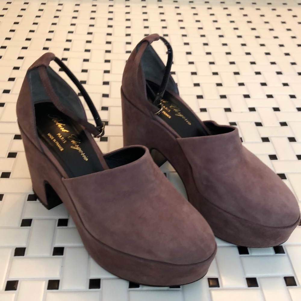 Robert Clergerie mauve/taupe platforms